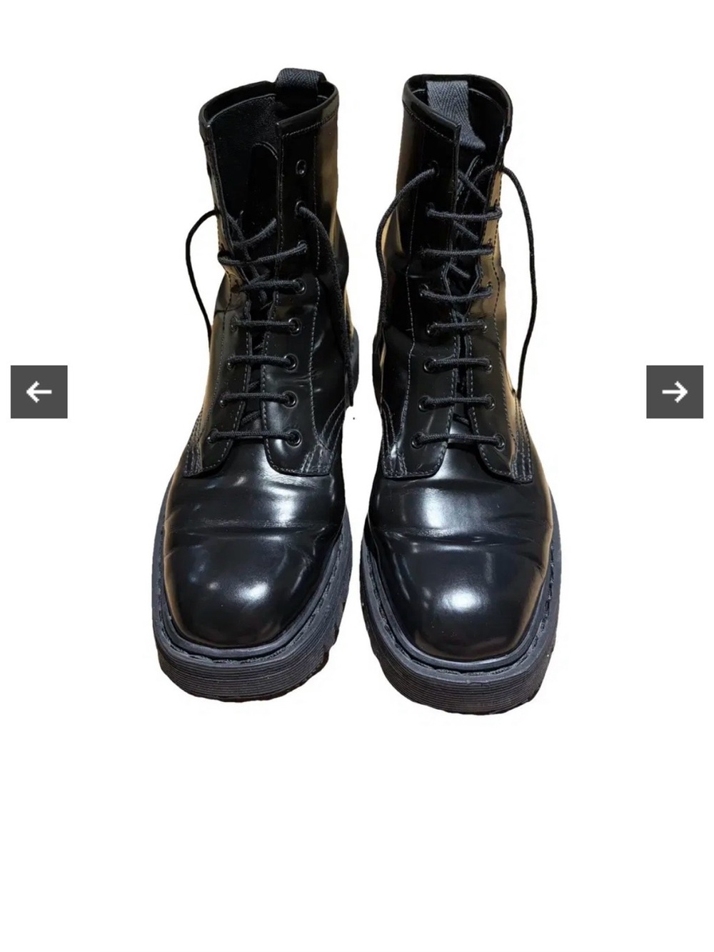 THE ROW Black Lace-Up Combat Boots - woman